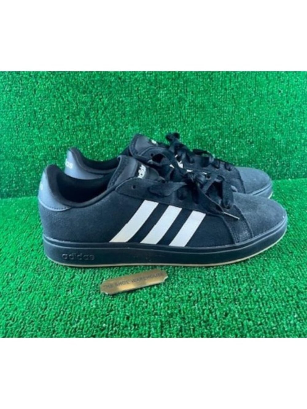 Men's adidas Grand Court Base 00s Casual Walking Black Shoes JQ6018 Size 12
